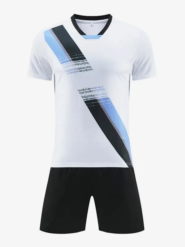 2 Pieces Activewear Patchwork Short Sleeve Unisex Football Jersey