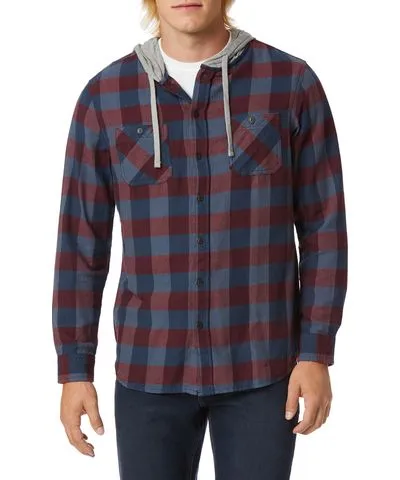 8/14/2020 UNIONBAY | Currant Red Plaid Flannel Hoodies for Men