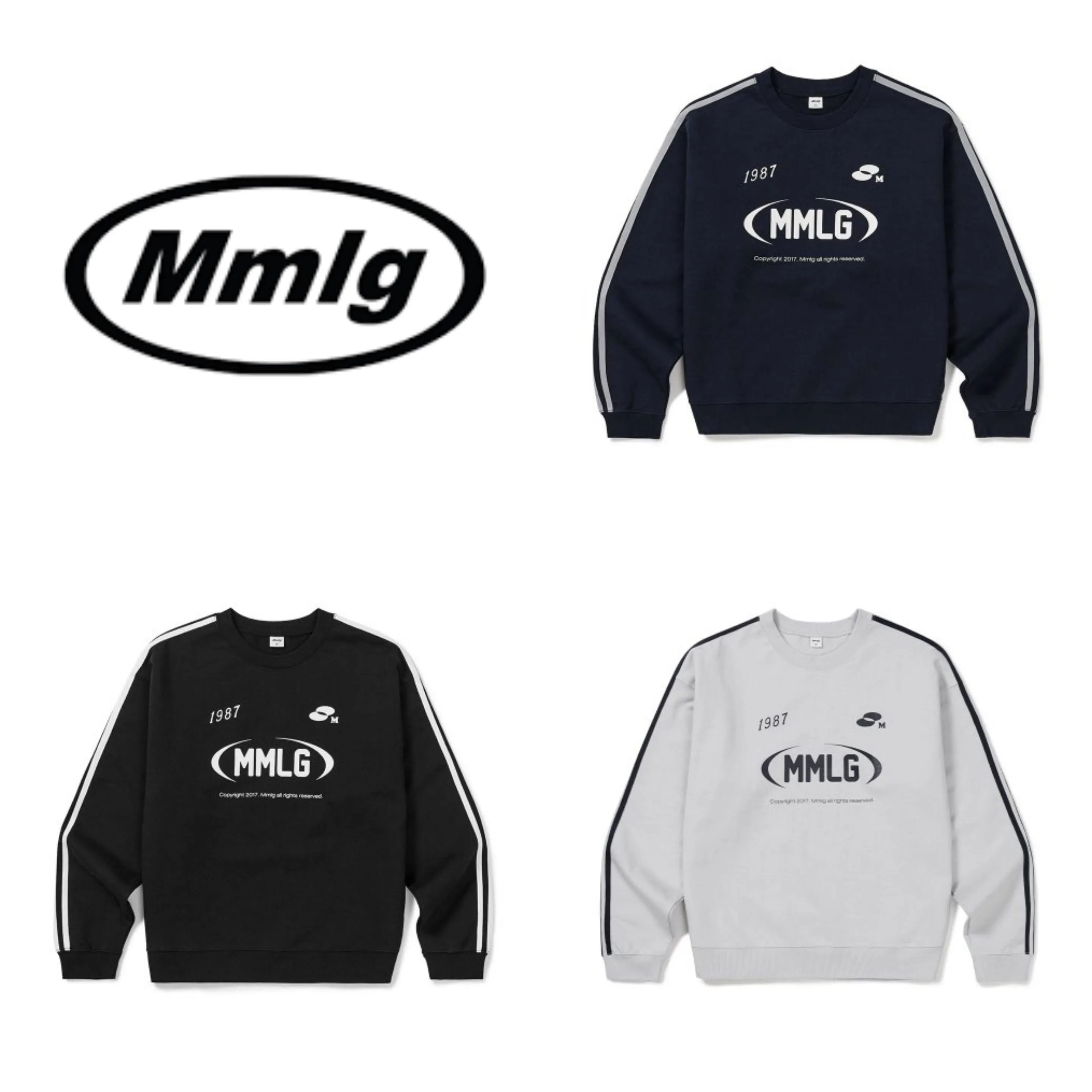 87MM  |Unisex Street Style Long Sleeves Cotton Logo Sweatshirts