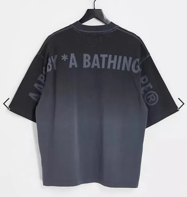 A BATHING APE  |Crew Neck Pullovers Cotton Short Sleeves Logo