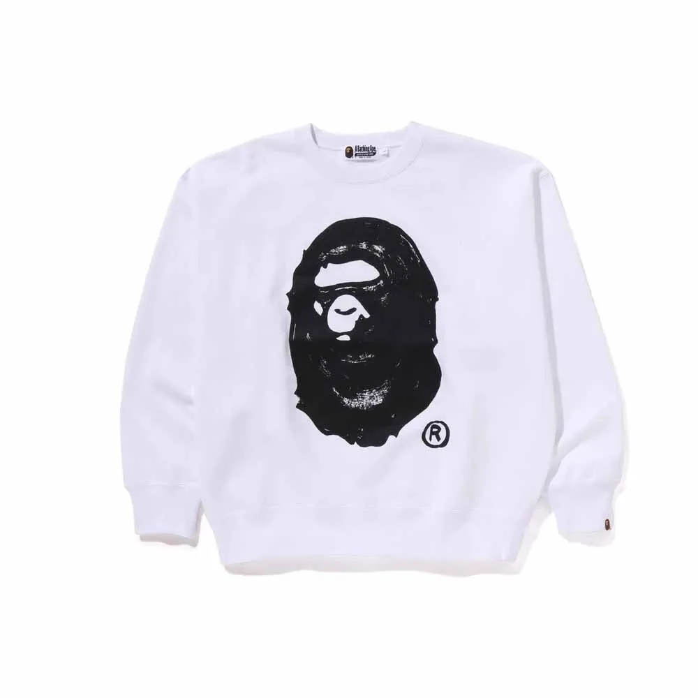 A BATHING APE  |Pullovers Unisex Street Style Plain Logo Sweatshirts