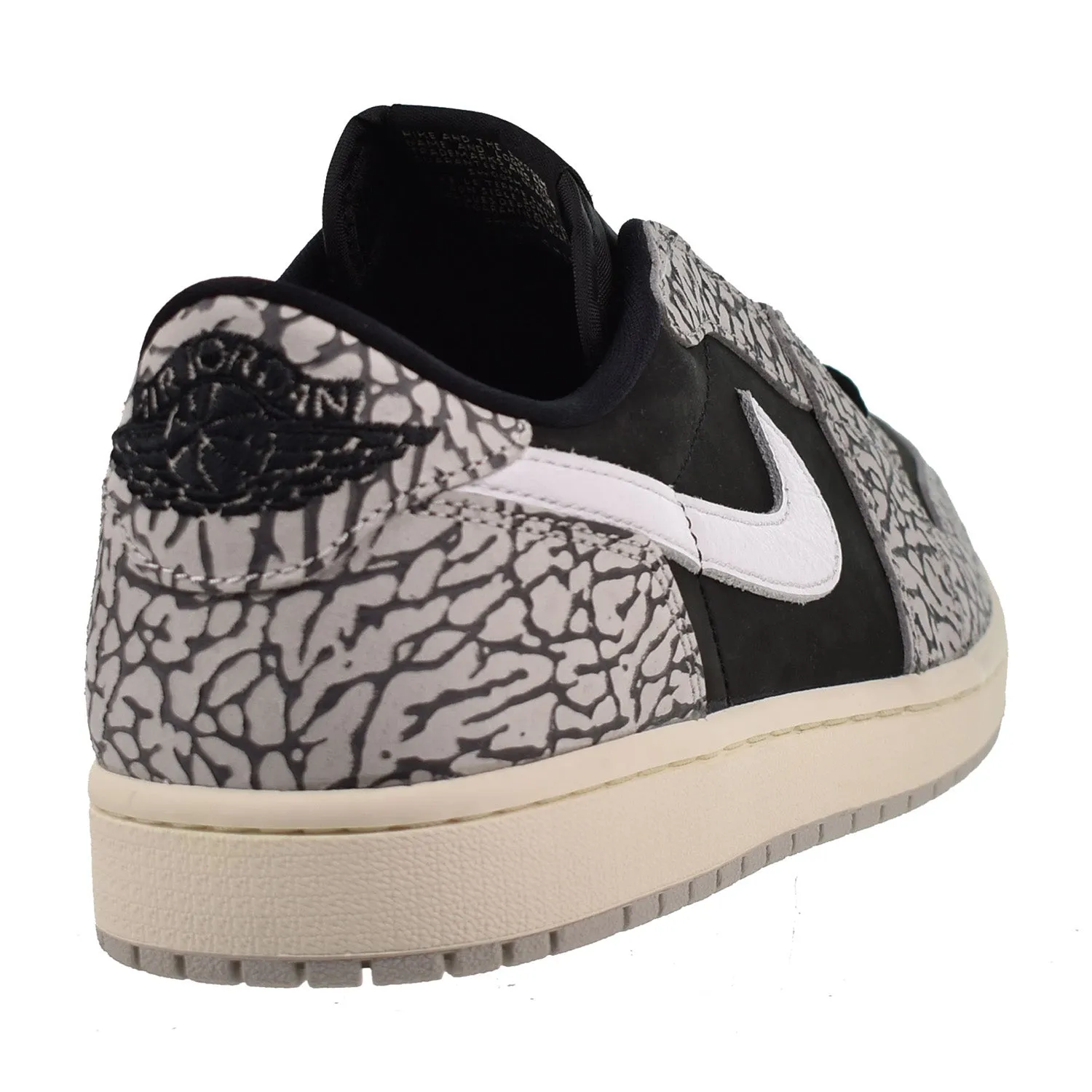 Air Jordan 1 Retro Low Men's Shoes Black-Muslin-Tech Grey