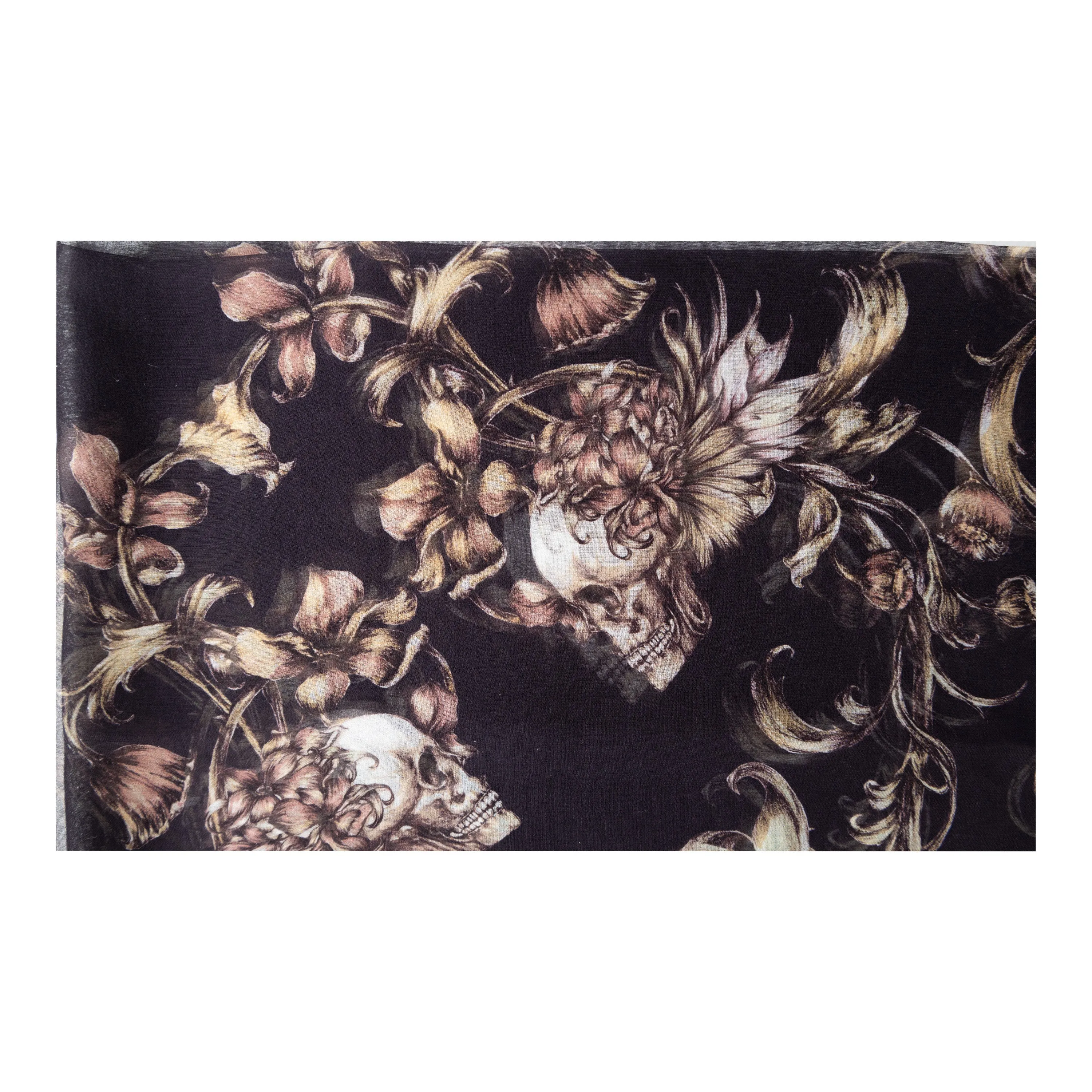 Alexander McQueen Floral Skull Print Scarf - '10s