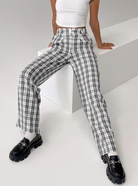 Archer Pants Grey Plaid