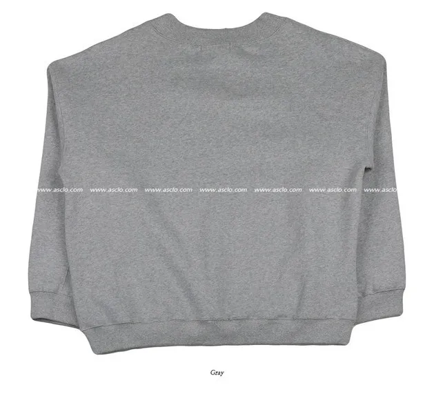 ASCLO  |Pullovers Unisex V-Neck Long Sleeves Plain Cotton Oversized