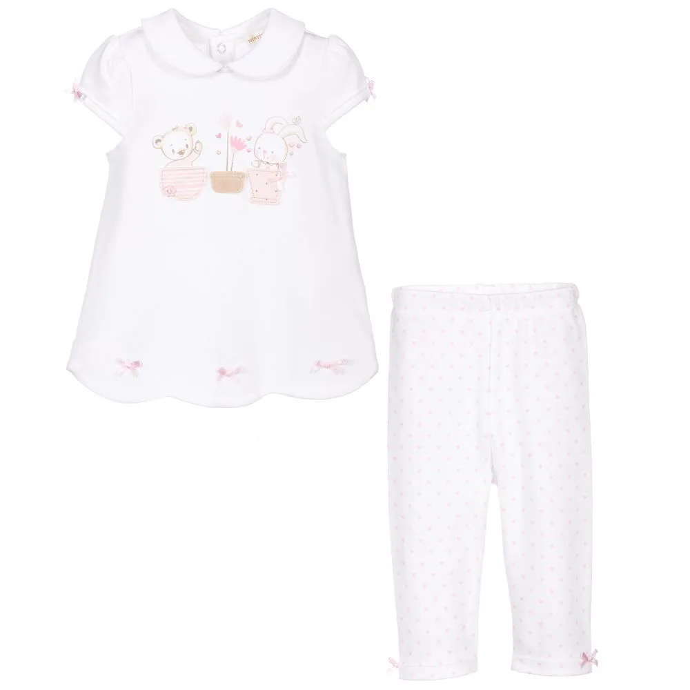 Baby Girls White Leggings Set