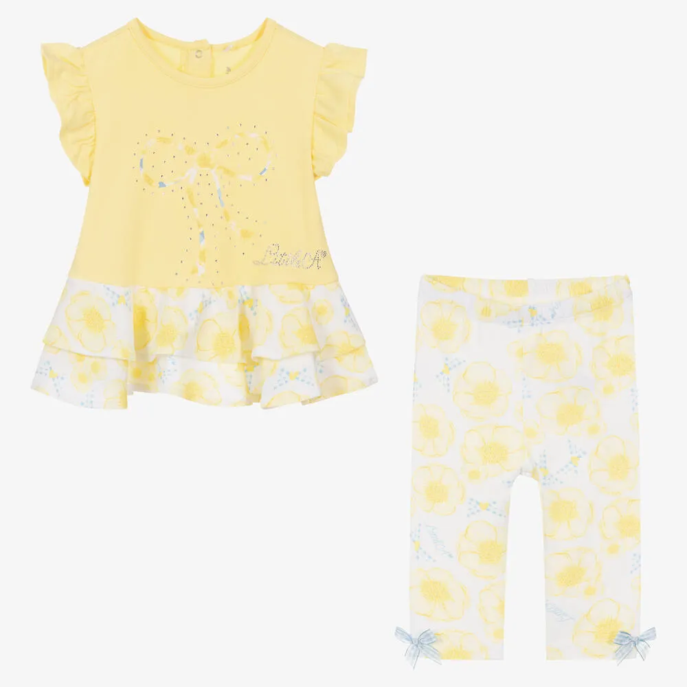 Baby Girls Yellow Leggings Set