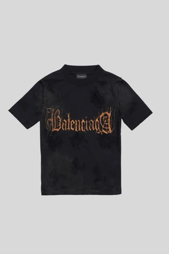 BALENCIAGA  |Crew Neck Pullovers Street Style Cotton Short Sleeves Logo