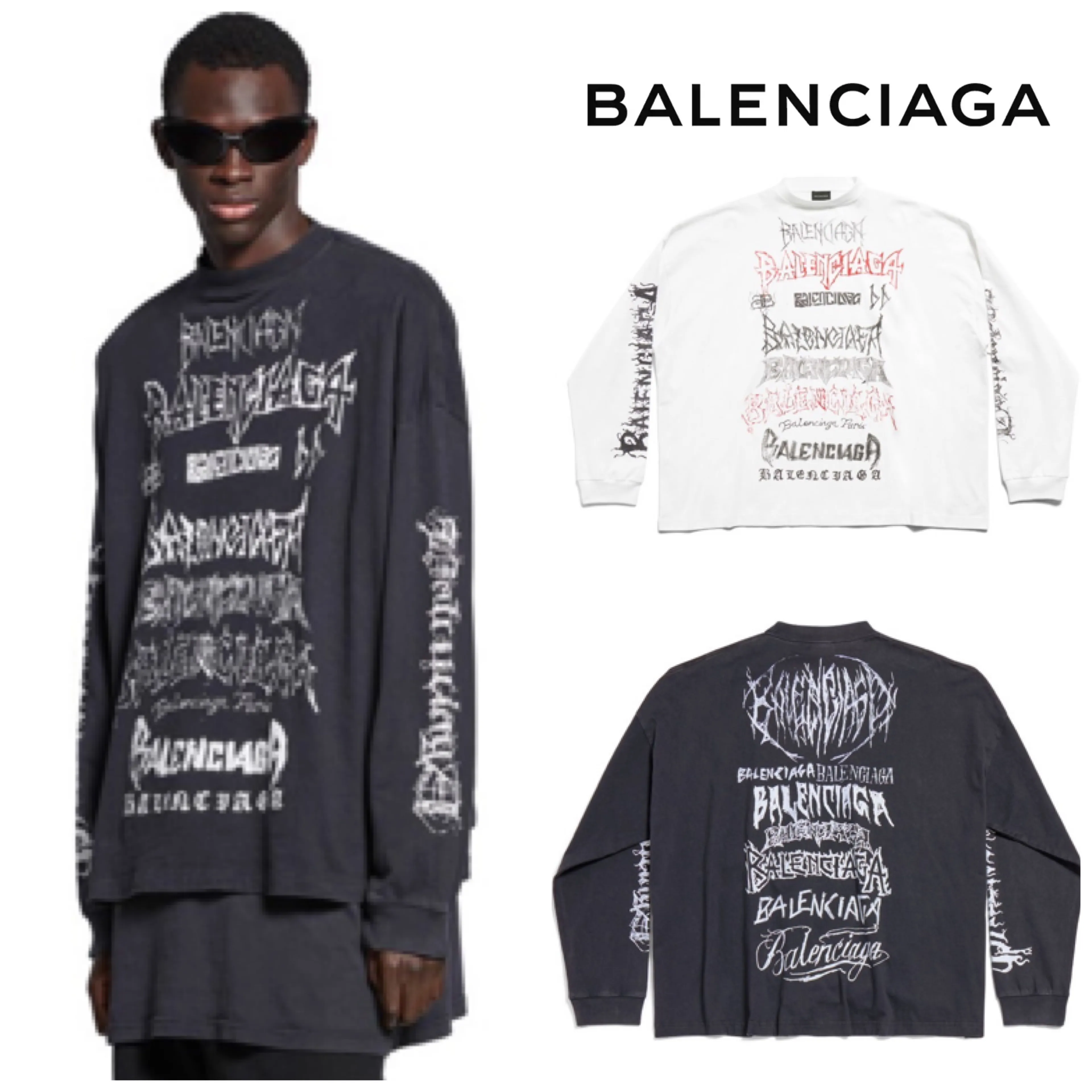 BALENCIAGA  |Crew Neck Unisex Street Style Long Sleeves