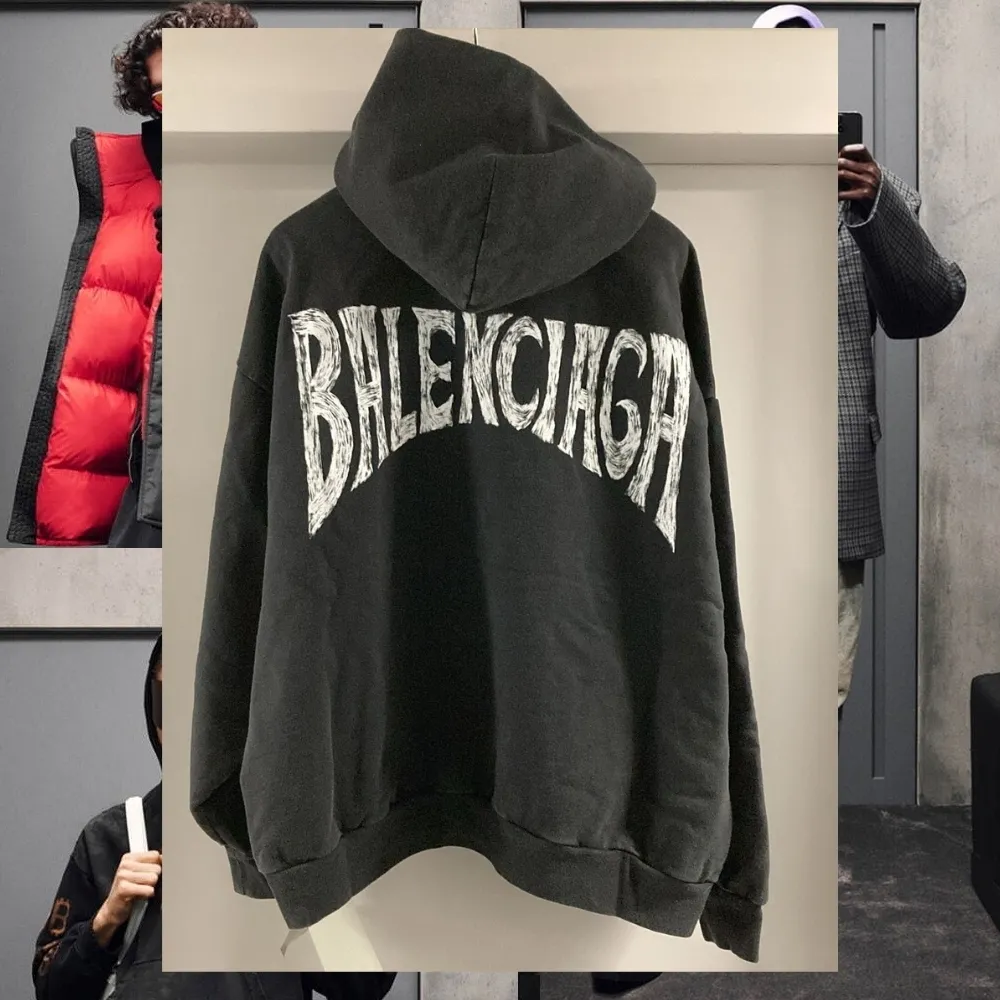 BALENCIAGA  |Pullovers Street Style Long Sleeves Plain Cotton Logo Luxury