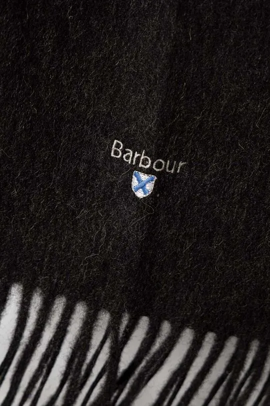 Barbour wool scarf gray color