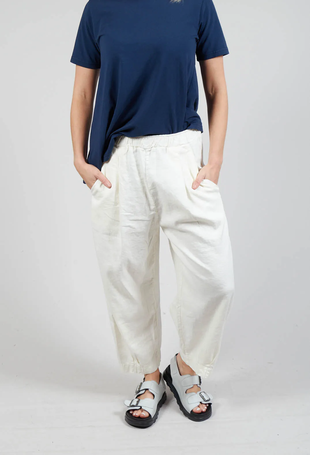 Bianco D Trousers In Mandorla