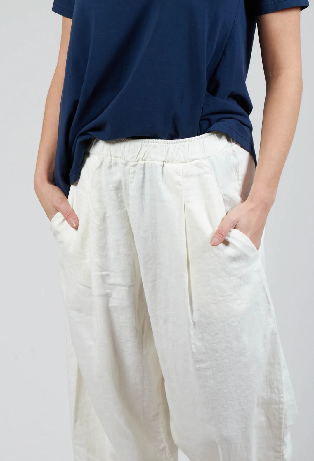 Bianco D Trousers In Mandorla