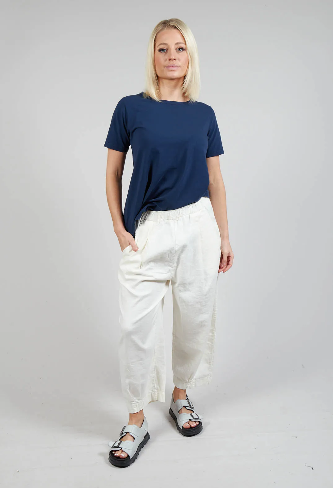 Bianco D Trousers In Mandorla