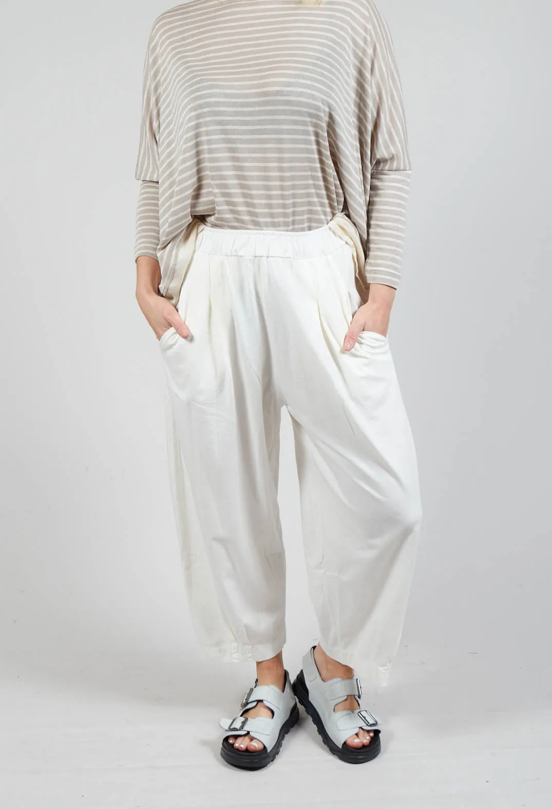 Bianco U Trousers In Mandorla