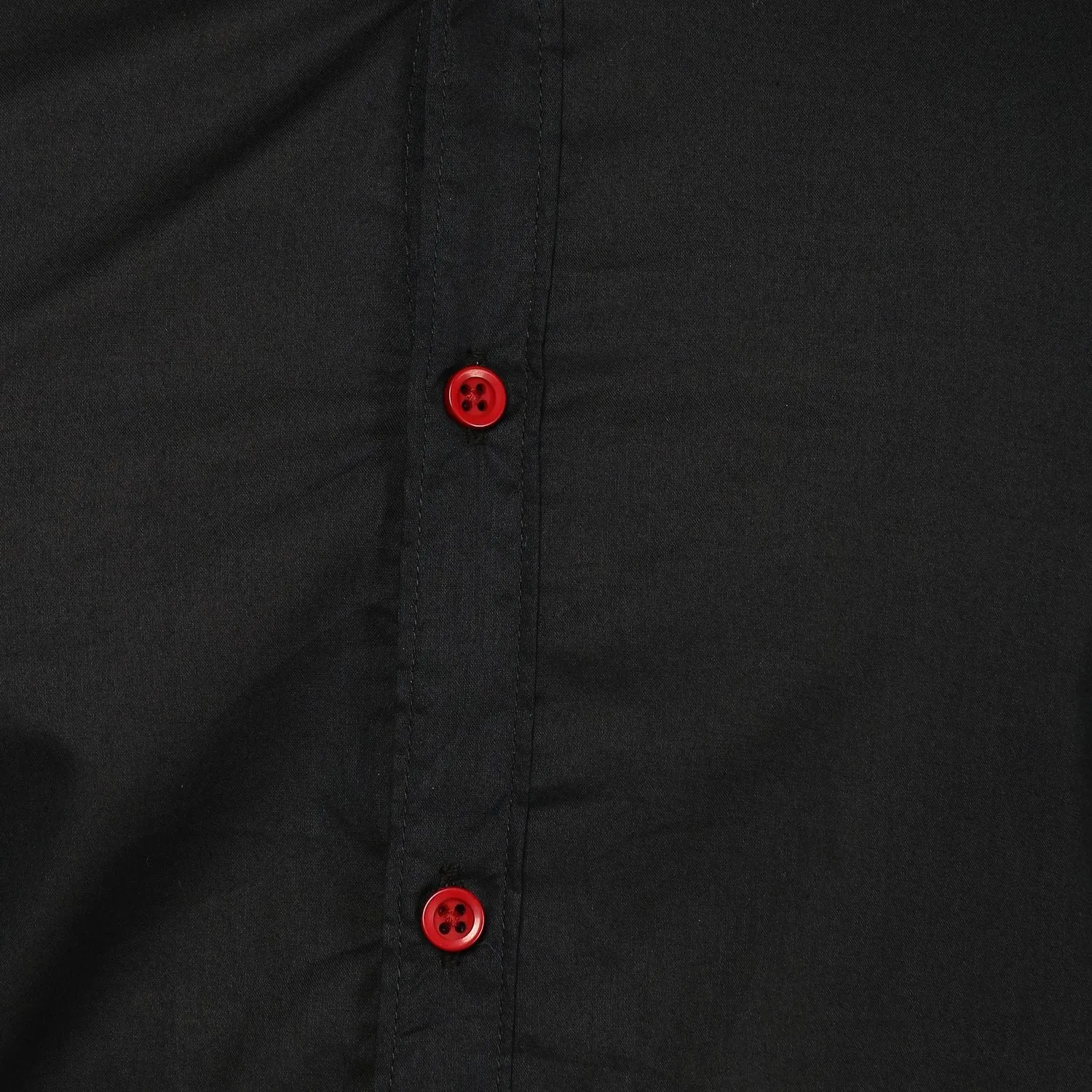 Black Button down Shirt with Contrast Pink Buttons