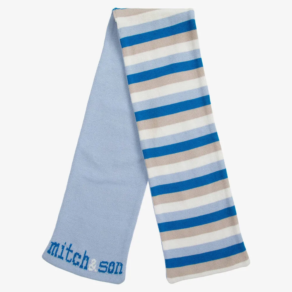 Blue Striped Scarf (109cm)