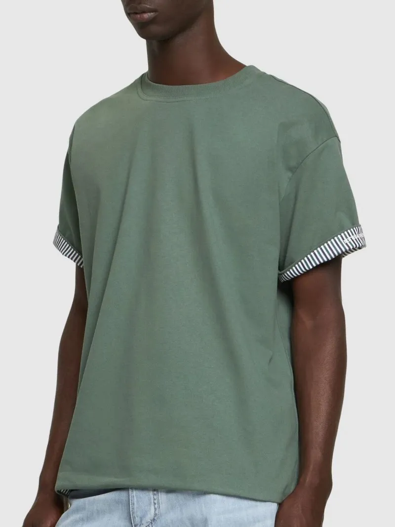 BOTTEGA VENETA  |Crew Neck Pullovers Plain Cotton Short Sleeves Logo