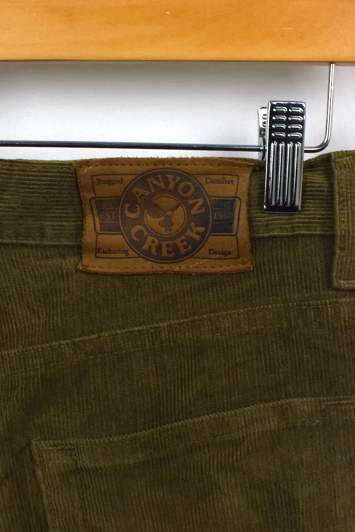 Brown Green Corduroy Pants