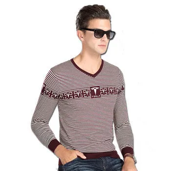 Businessmen V Neck Dress Sweaters and Pullovers Hombre Men's Casual Slim Fit Long Sleeved Knitted Sweaters Pullover SM6