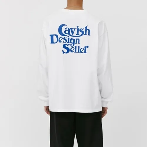 CAVISH  |Unisex Street Style Long Sleeves Long Sleeve T-shirt Logo