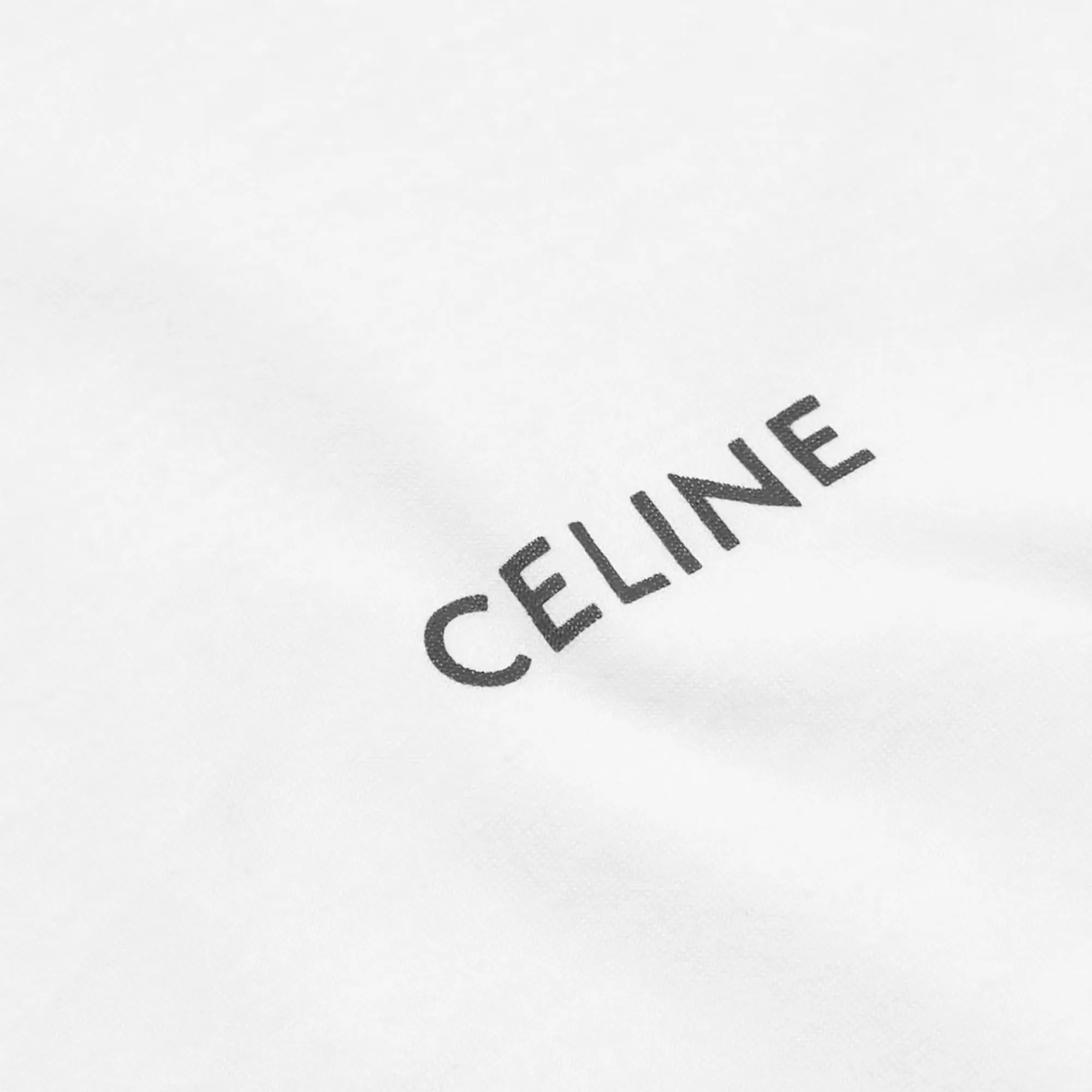 CELINE  |Crew Neck Pullovers Plain Cotton Short Sleeves Logo Luxury