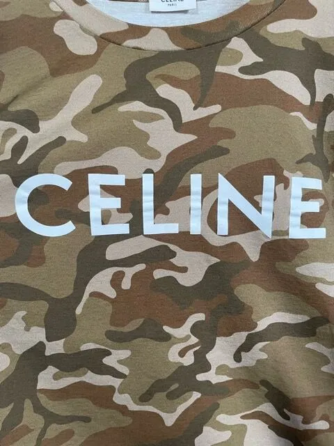 CELINE  |Pullovers Camouflage Street Style Cotton Short Sleeves