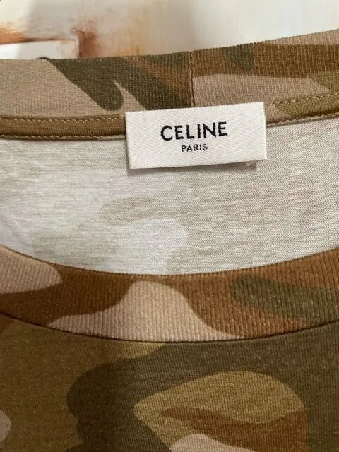 CELINE  |Pullovers Camouflage Street Style Cotton Short Sleeves