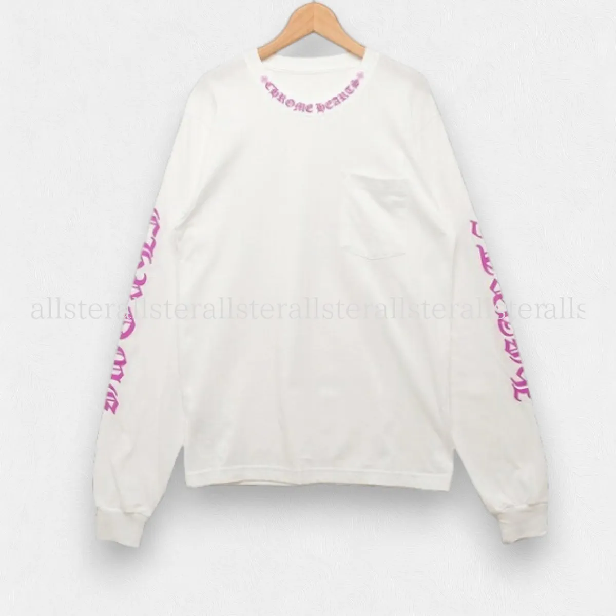 CHROME HEARTS  |Crew Neck Unisex Long Sleeves Plain Cotton