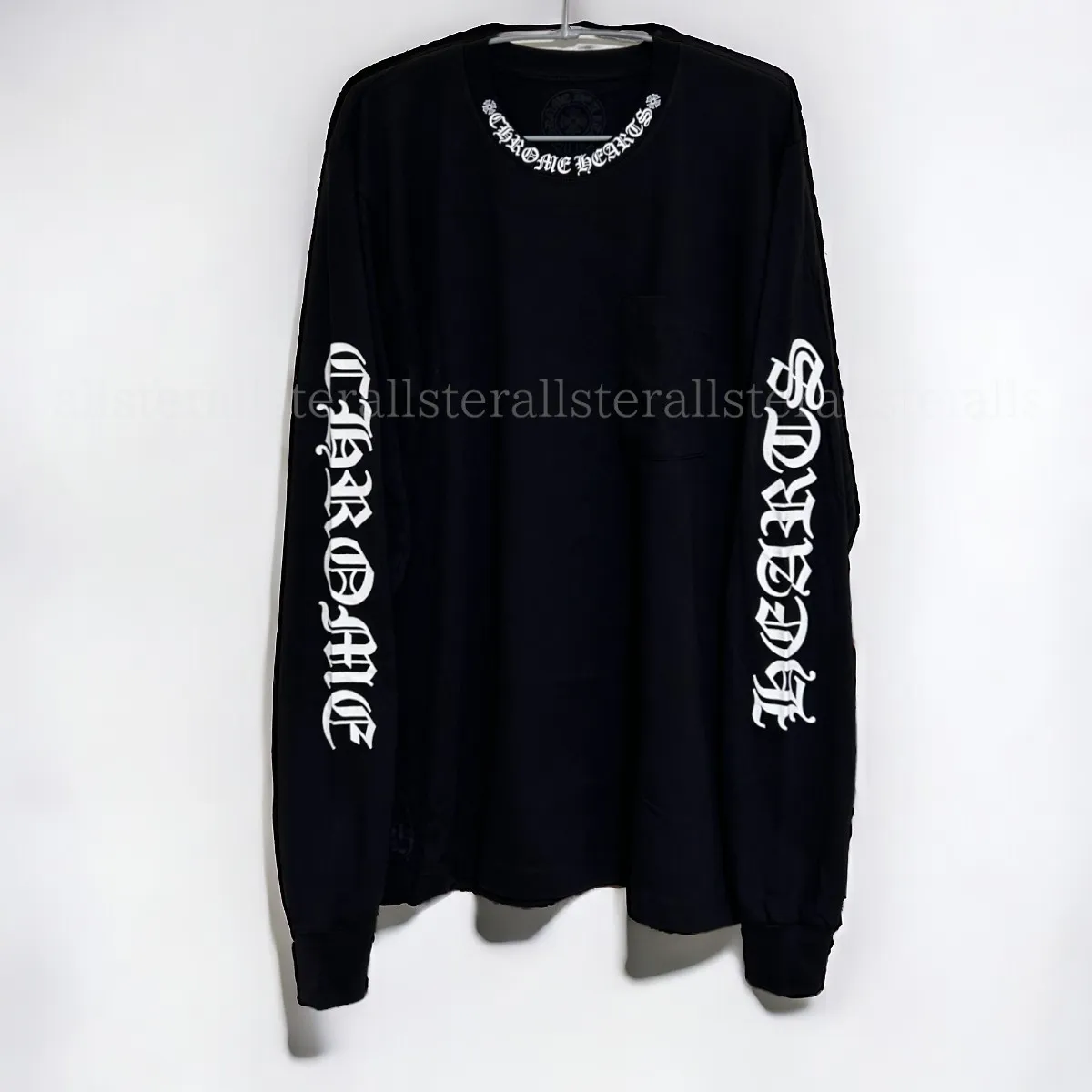 CHROME HEARTS  |Crew Neck Unisex Long Sleeves Plain Cotton