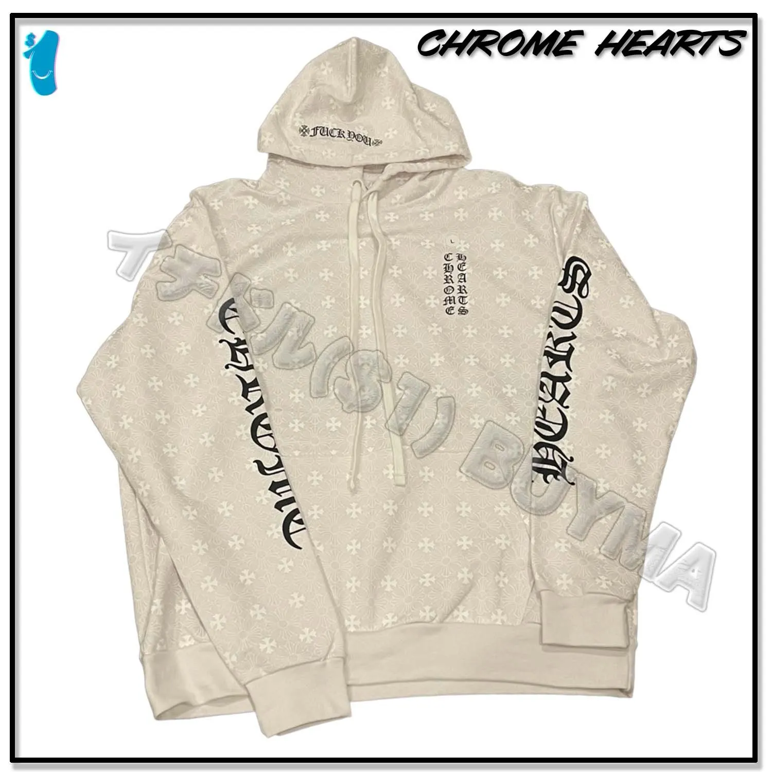 CHROME HEARTS  |Unisex Street Style Long Sleeves Cotton Logos on the Sleeves