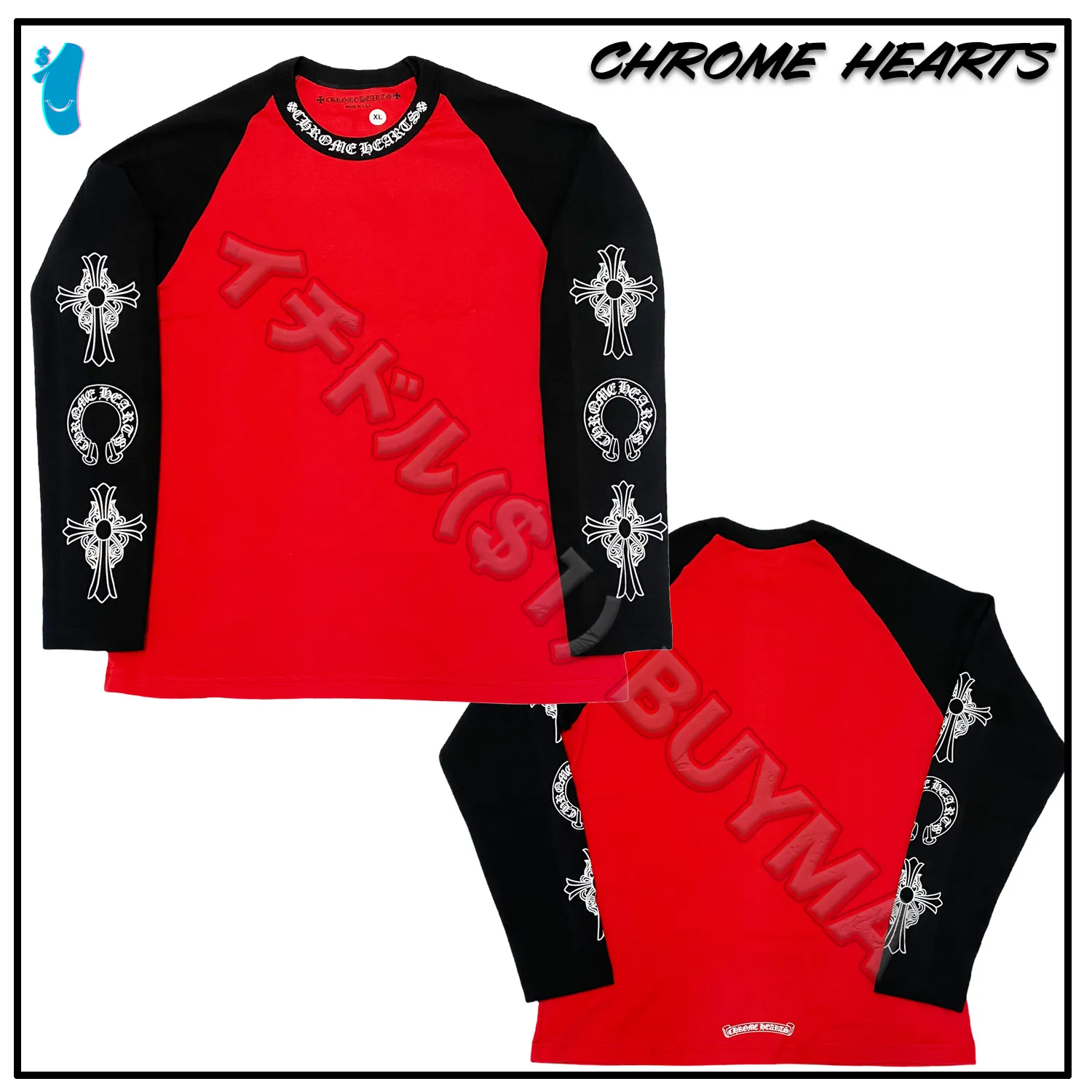 CHROME HEARTS  |Unisex Street Style Long Sleeves Cotton Long Sleeve T-shirt