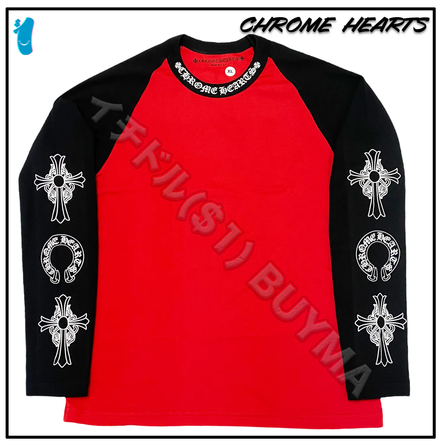 CHROME HEARTS  |Unisex Street Style Long Sleeves Cotton Long Sleeve T-shirt