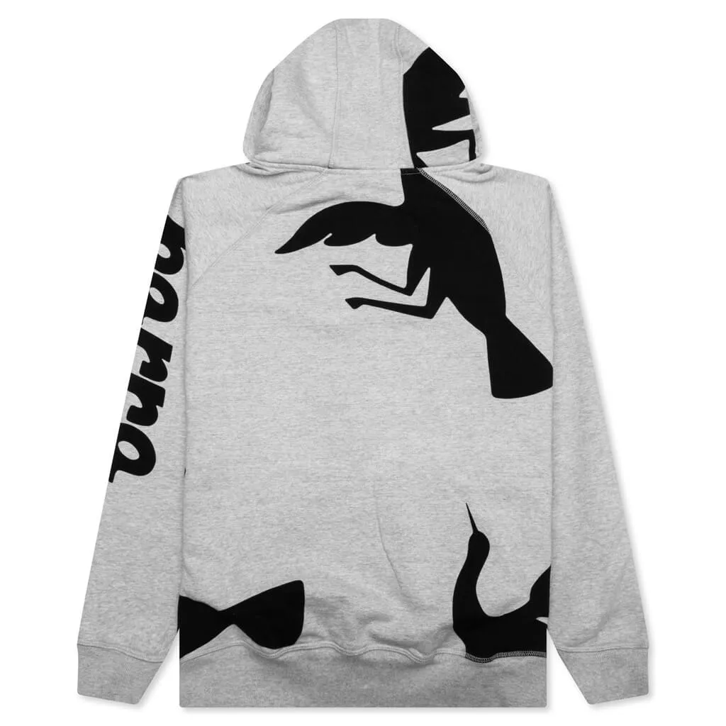 Clipped Wings Hooded Sweatshirt - Heather Grey