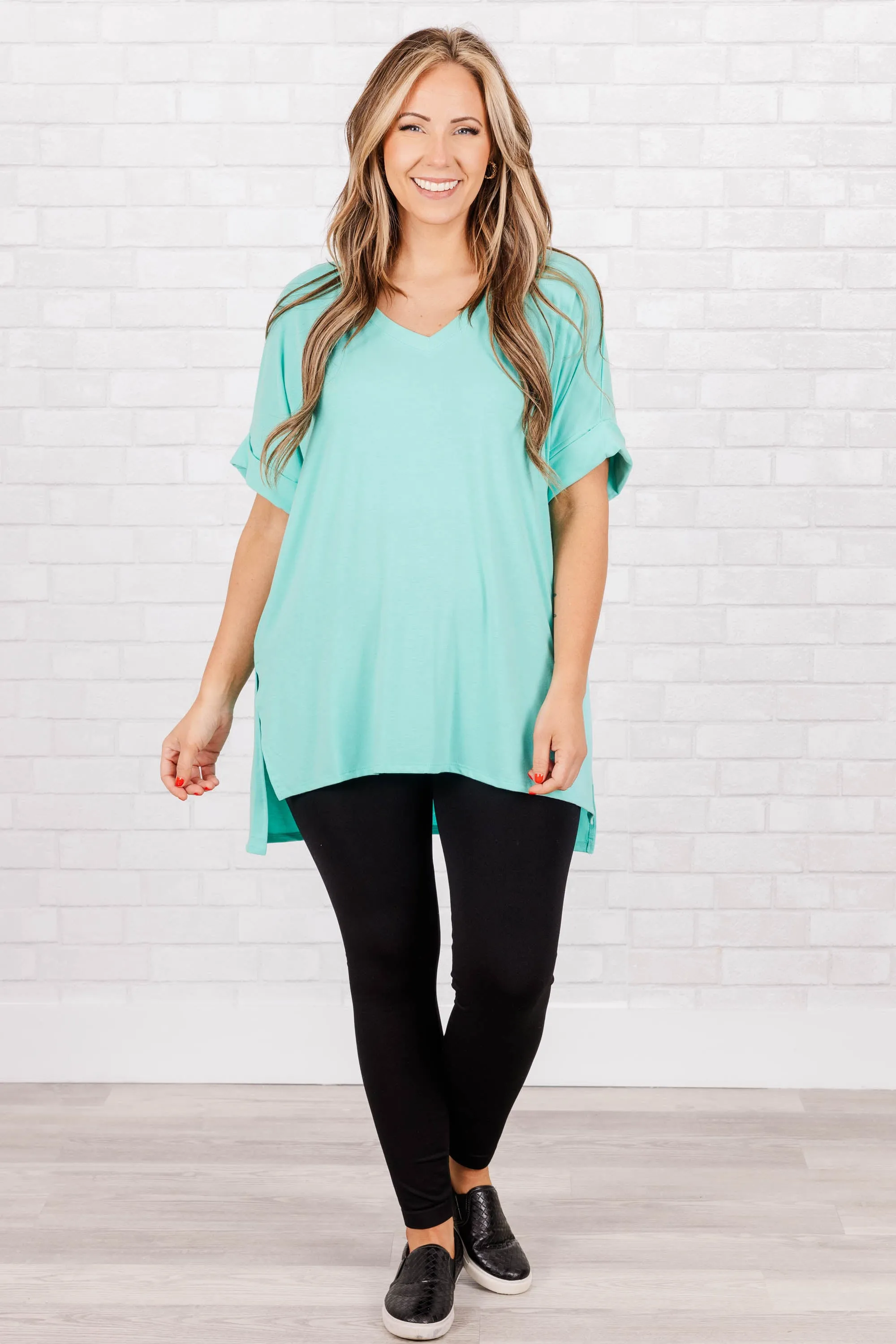 Comfy Travels Top, Mint