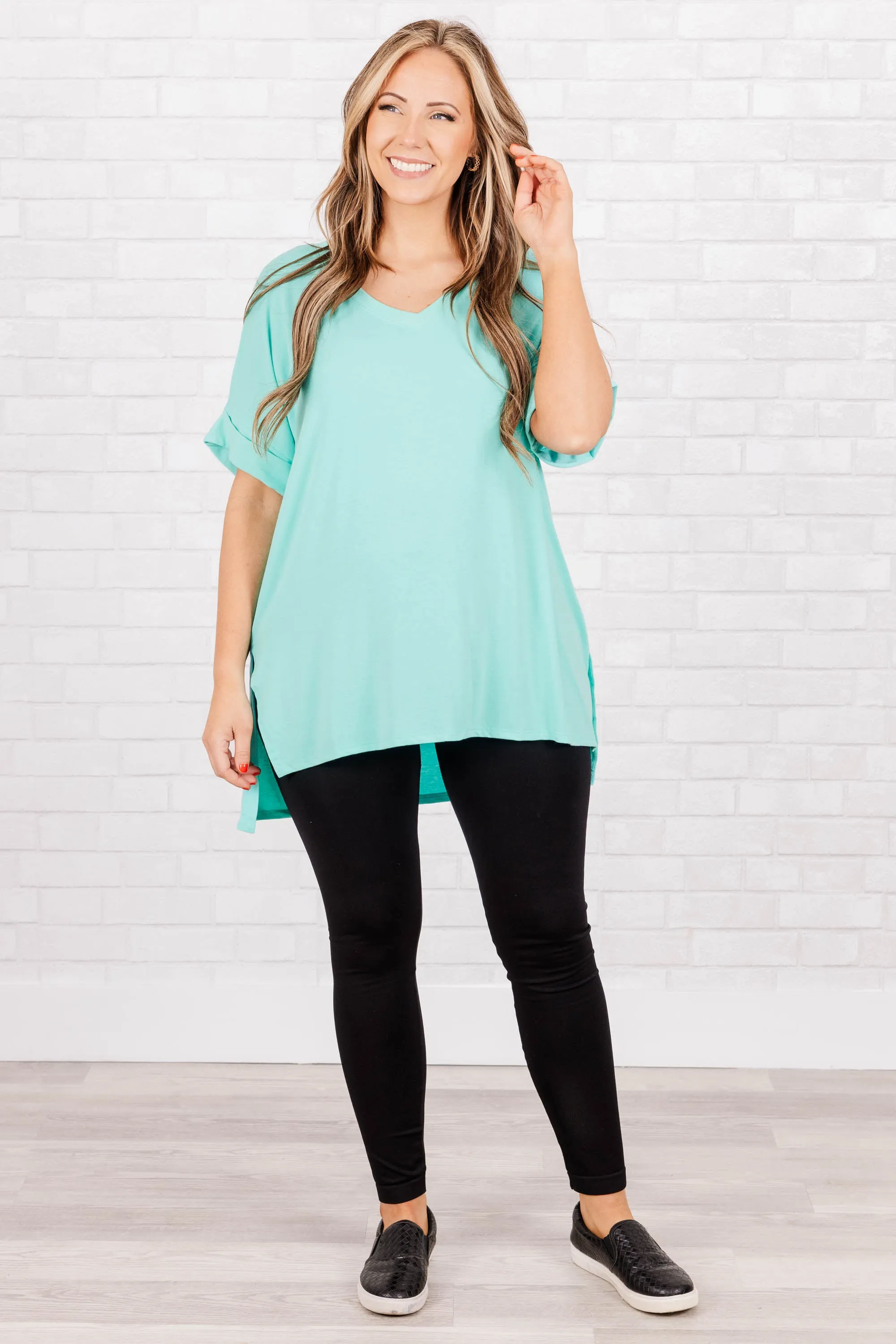 Comfy Travels Top, Mint