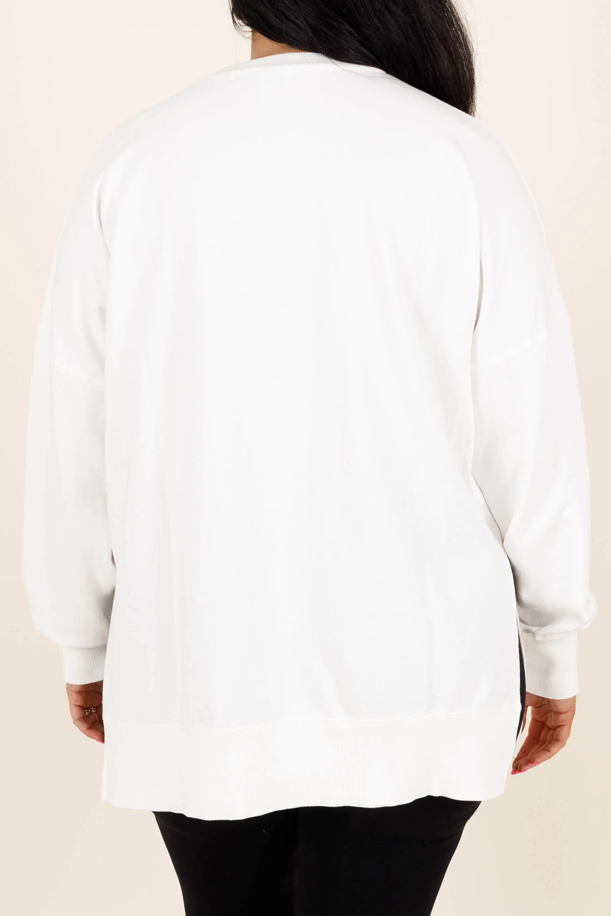 Cozy Crewneck Pullover, White