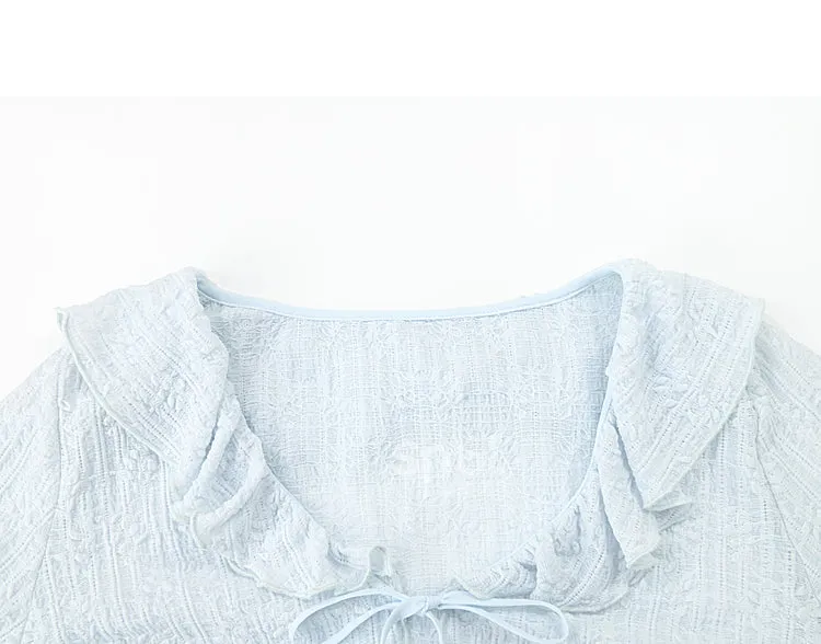 Cute Soft Girl Sky Blue Spring Cardigan ON626