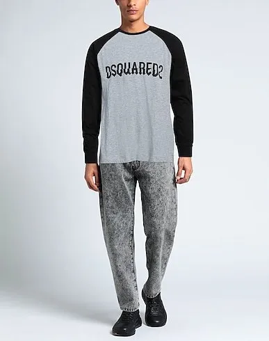 D SQUARED2  |Pullovers Long Sleeves Cotton Long Sleeve T-shirt Logo