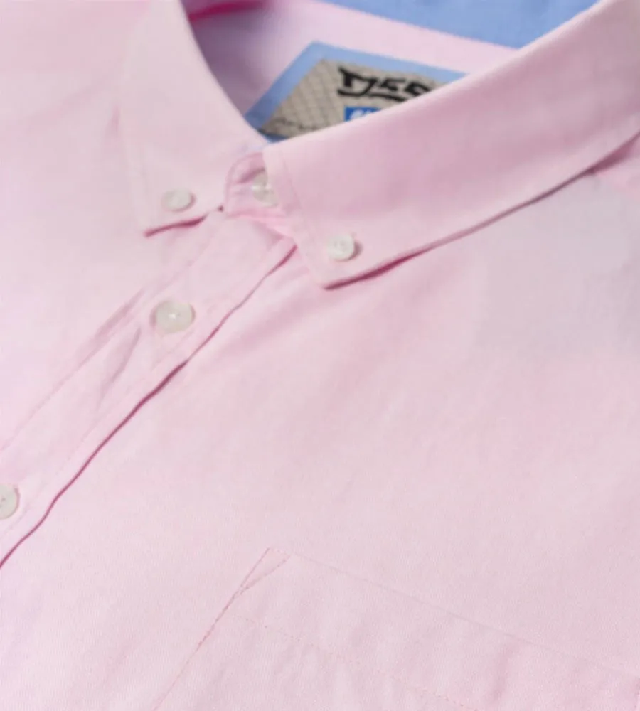 D555 Big Mens Pink Oxford Shirt With Long Sleeves (RICHARD PINK)