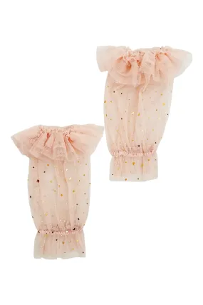 DOLLY STARS & MOON    'RUFFLE YOUR LIMBS' GLOVES/ LEGGINGS ballet pink