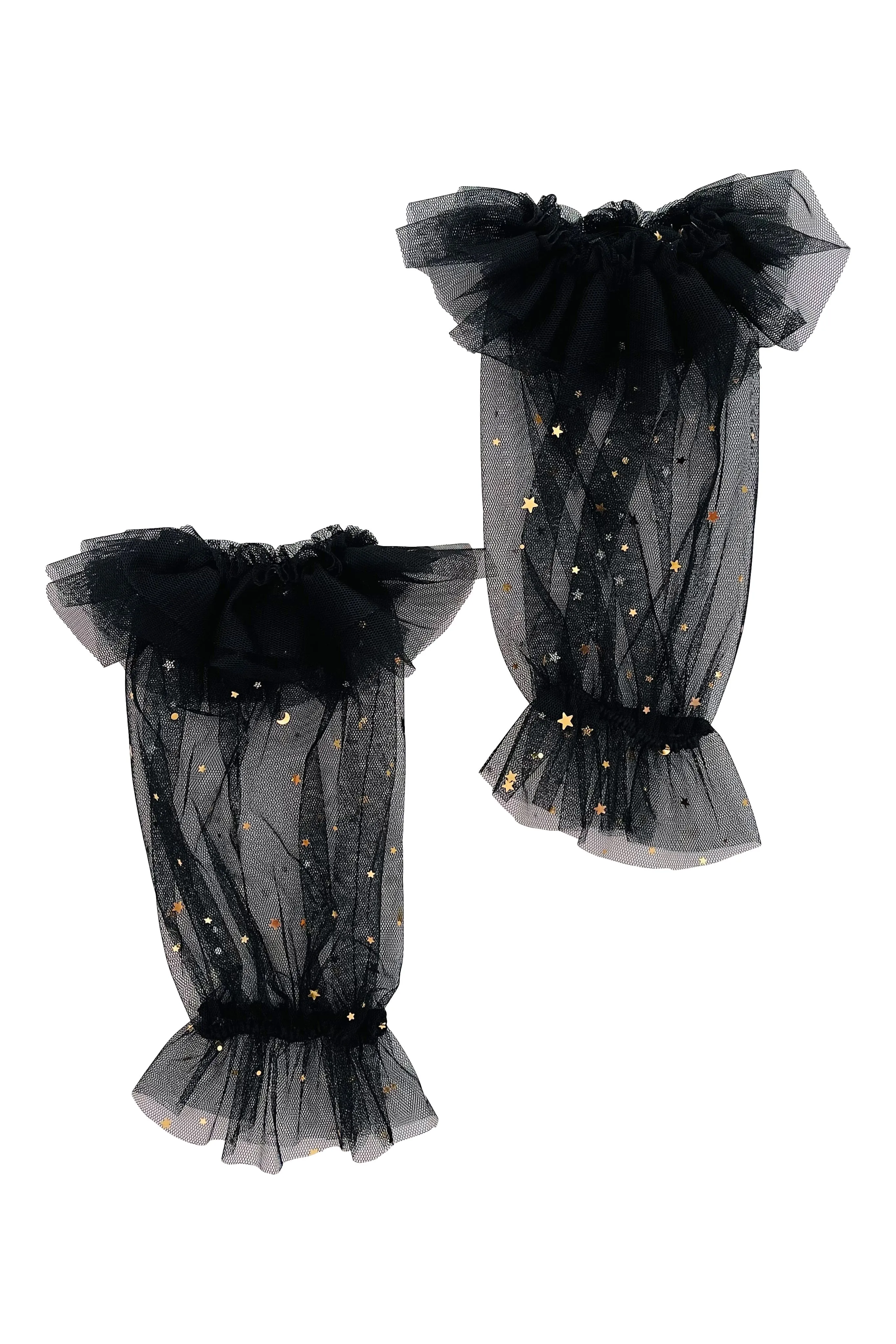 DOLLY STARS & MOON   'RUFFLE YOUR LIMBS' GLOVES/ LEGGINGS black