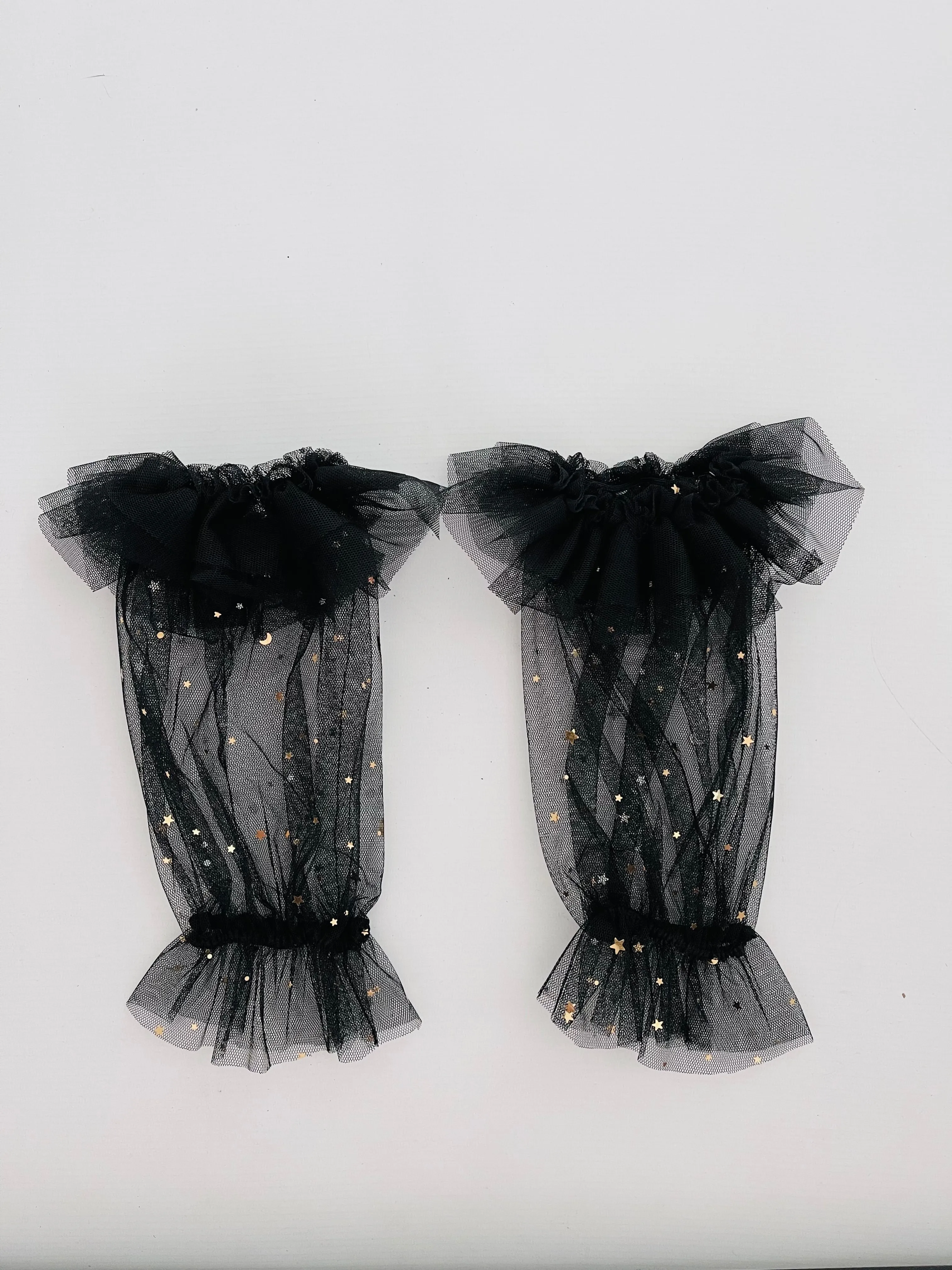 DOLLY STARS & MOON   'RUFFLE YOUR LIMBS' GLOVES/ LEGGINGS black