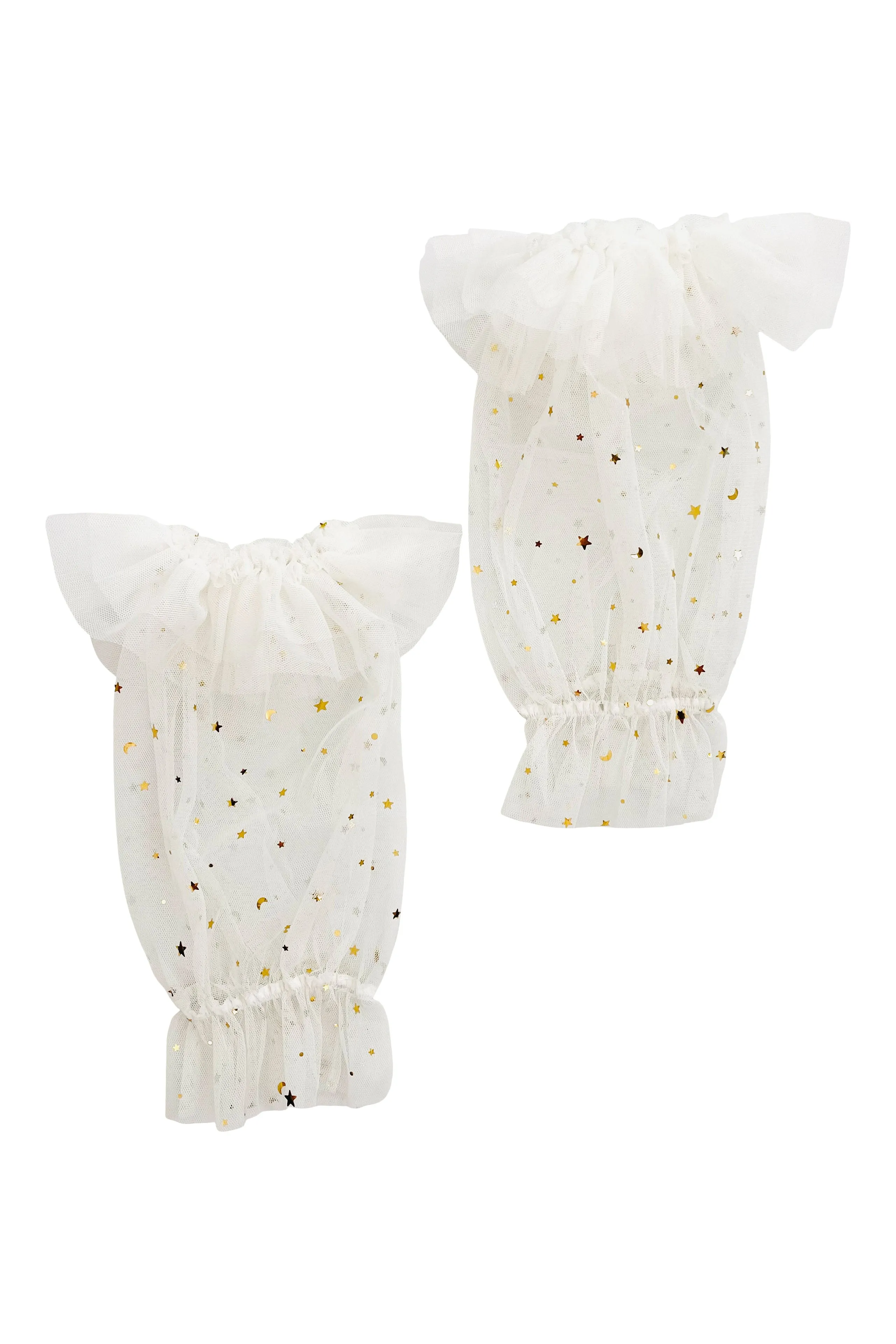 DOLLY STARS & MOON   'RUFFLE YOUR LIMBS' GLOVES/ LEGGINGS white