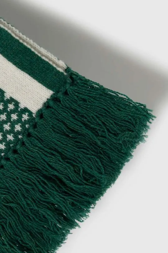 Drôle de Monsieur wool scarf L'Écharpe Jacquard green color C-SF109-WO018-GN