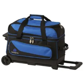 Ebonite Transport 2 Ball Roller Bowling Bag Blue