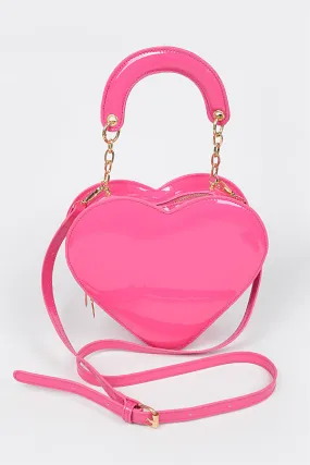 Enamal Heart Shape Fuschia/Gold