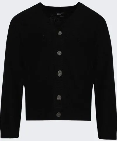 Enfants Riches Deprimes Asymmetrical Cable Knit Cardigan Black