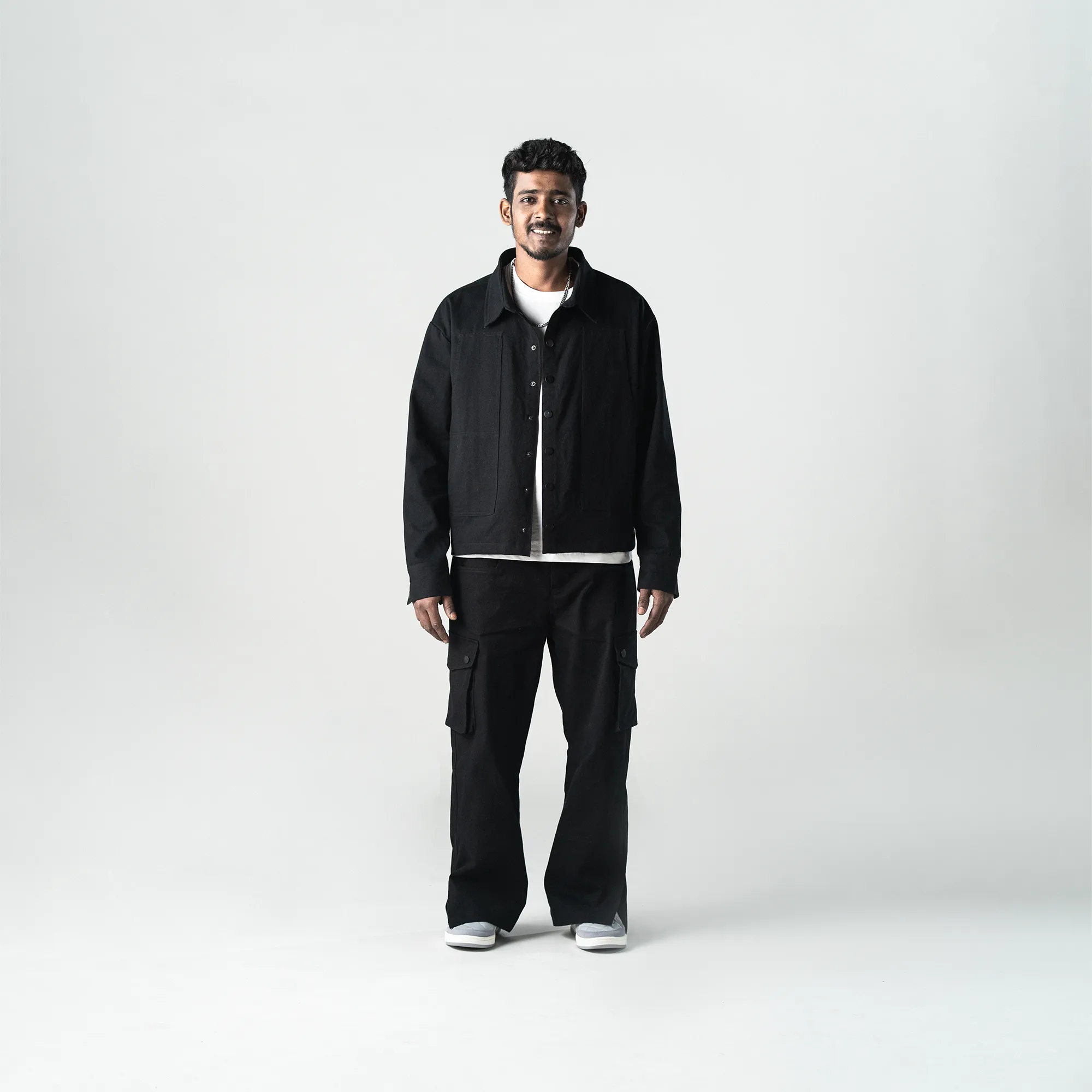 ESSENTIAL CARGO PANTS 'BLACK'