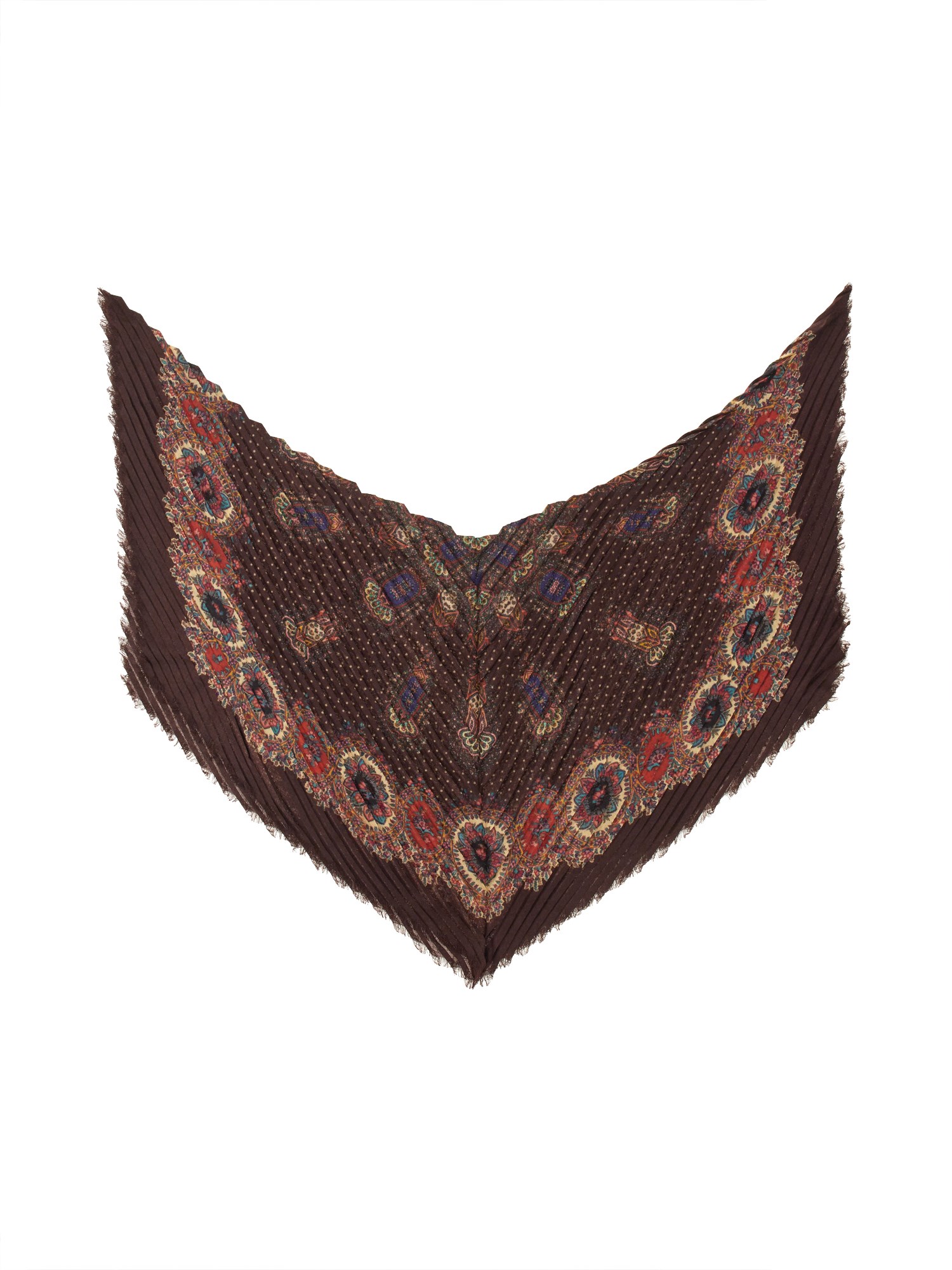 ETRO    VIRGIN WOOL PAISLEY PRINT PLISSE SCARF